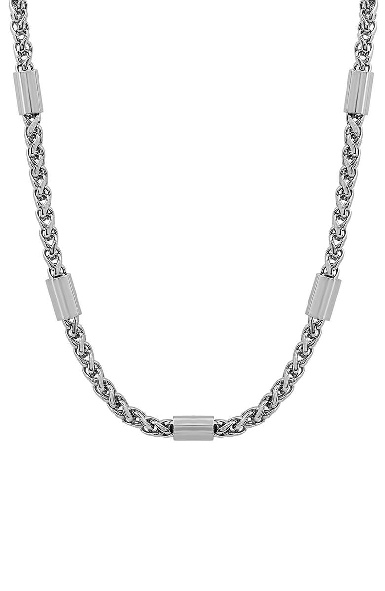 HMY JEWELRY Station Chain Necklace, Main, color, 