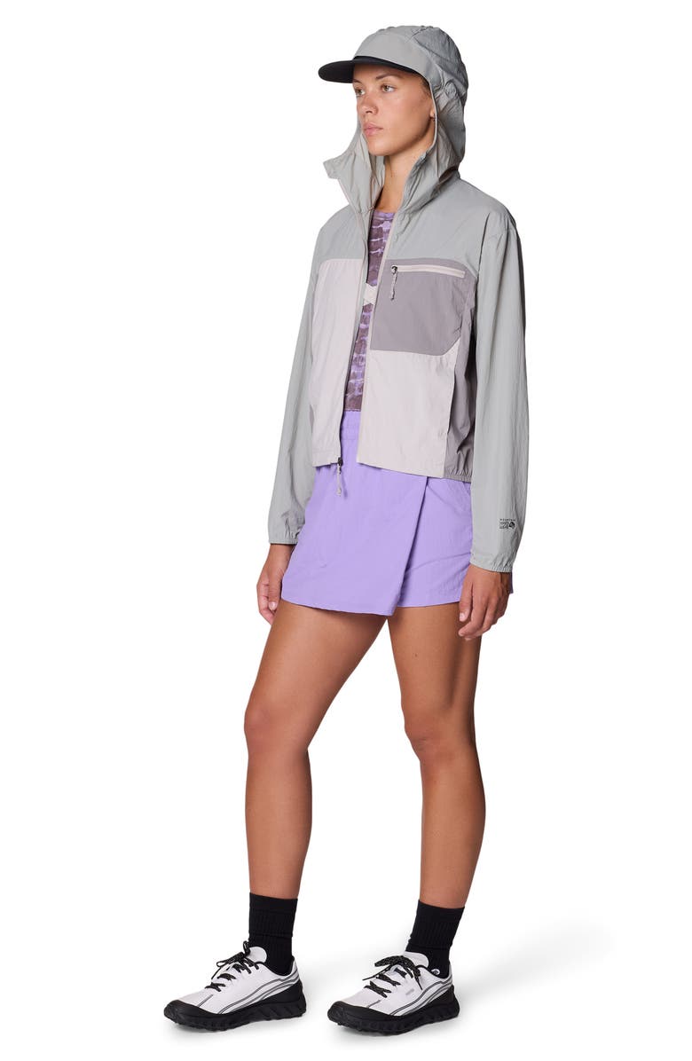 Mountain Hardwear Wind Veil Hooded Jacket, Alternate, color, Half Moon Grey/ City Fog