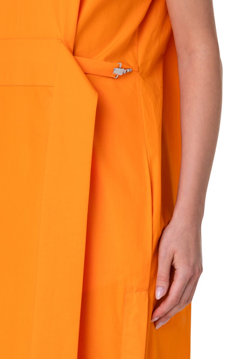 Akris Belted Cotton & Silk Midi Dress, Alternate, color, 