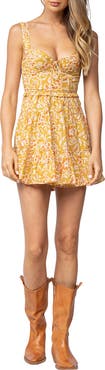 Sky to Moon Plunge Neck Open Back Minidress