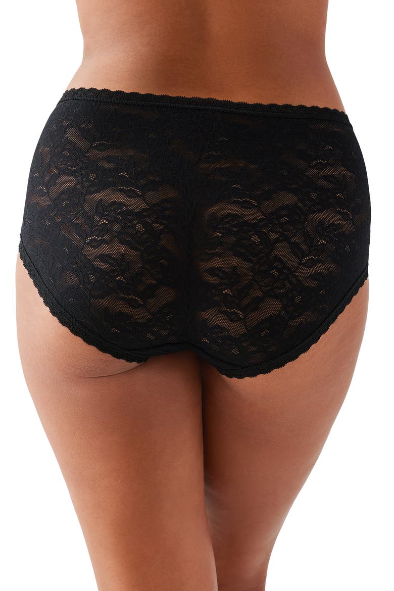 High Profile Lace Briefs, Alternate, color, BLACK