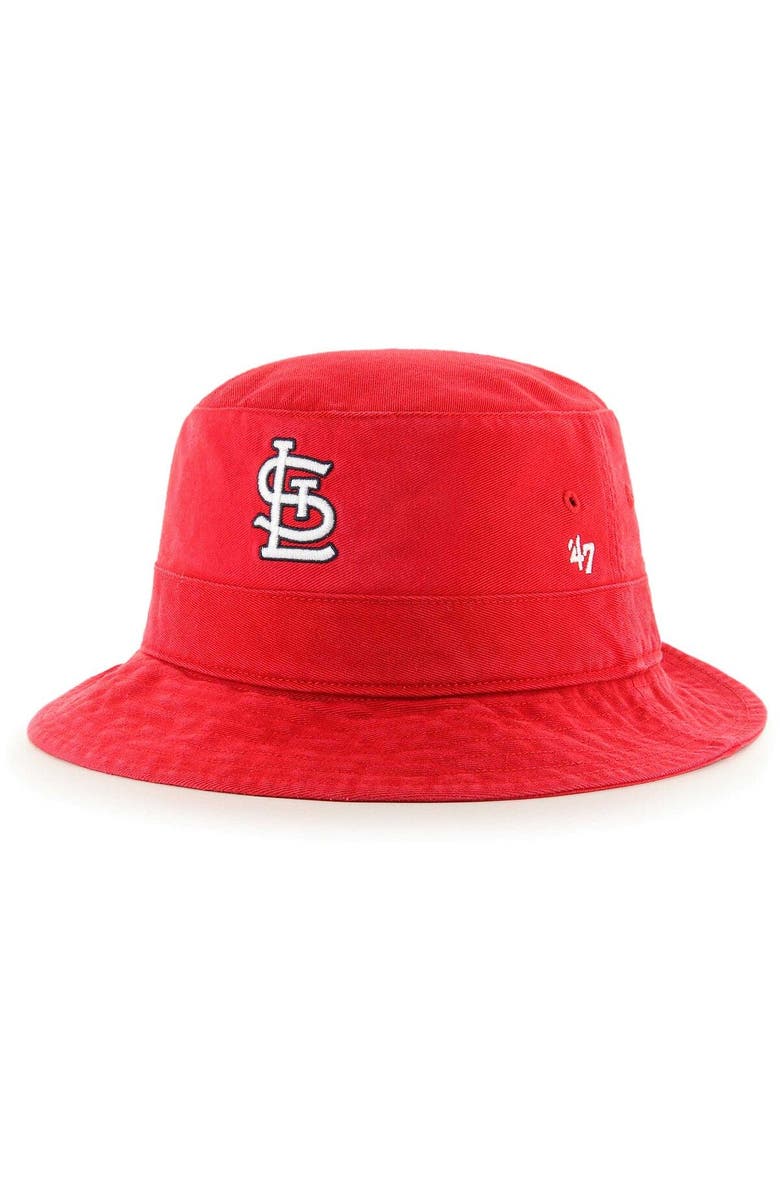 '47 Men's '47 Red St. Louis Cardinals Primary Bucket Hat, Main, color,