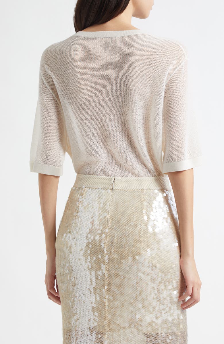 TWP Cashmere Pointelle T-Shirt, Alternate, color, 