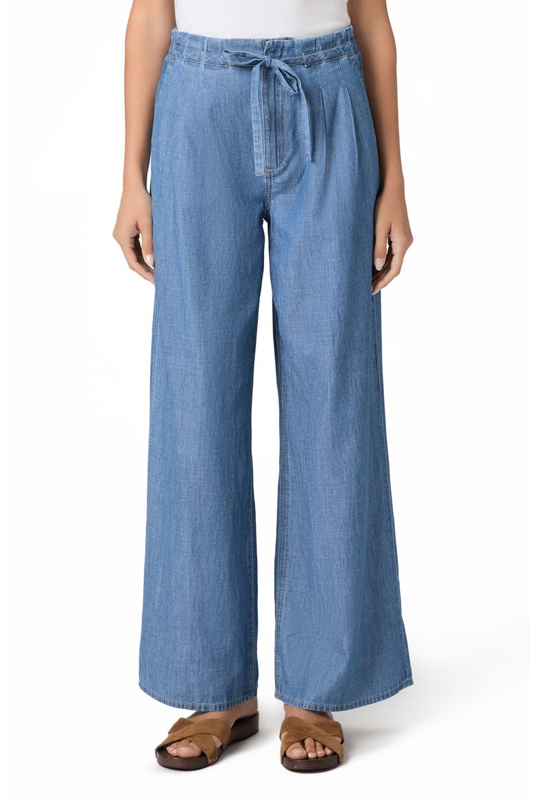 Ingrid Tie Waist Wide Leg Jeans, Main, color, AZUSA