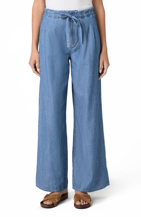 Ingrid Tie Waist Wide Leg Jeans
