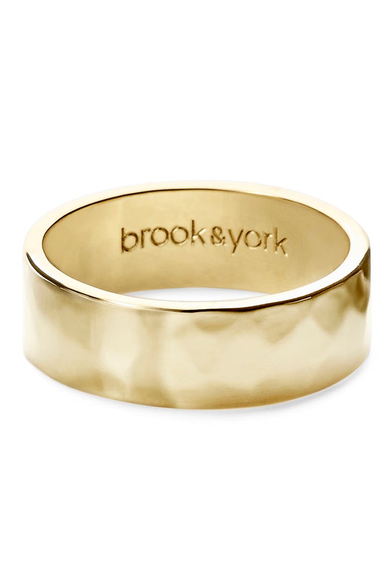 Maren Hammered Band, Alternate, color, GOLD