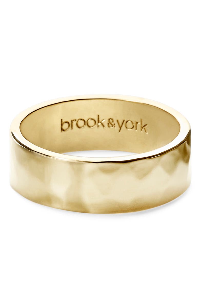Brook and York Maren Hammered Band, Alternate, color, Gold