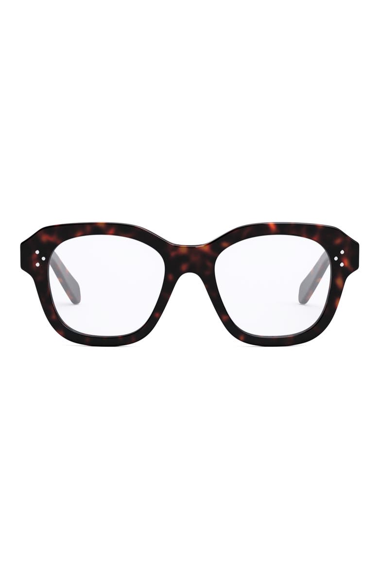Bold 3 Dots 50mm Butterfly Optical Glasses, Main, color, DARK HAVANA