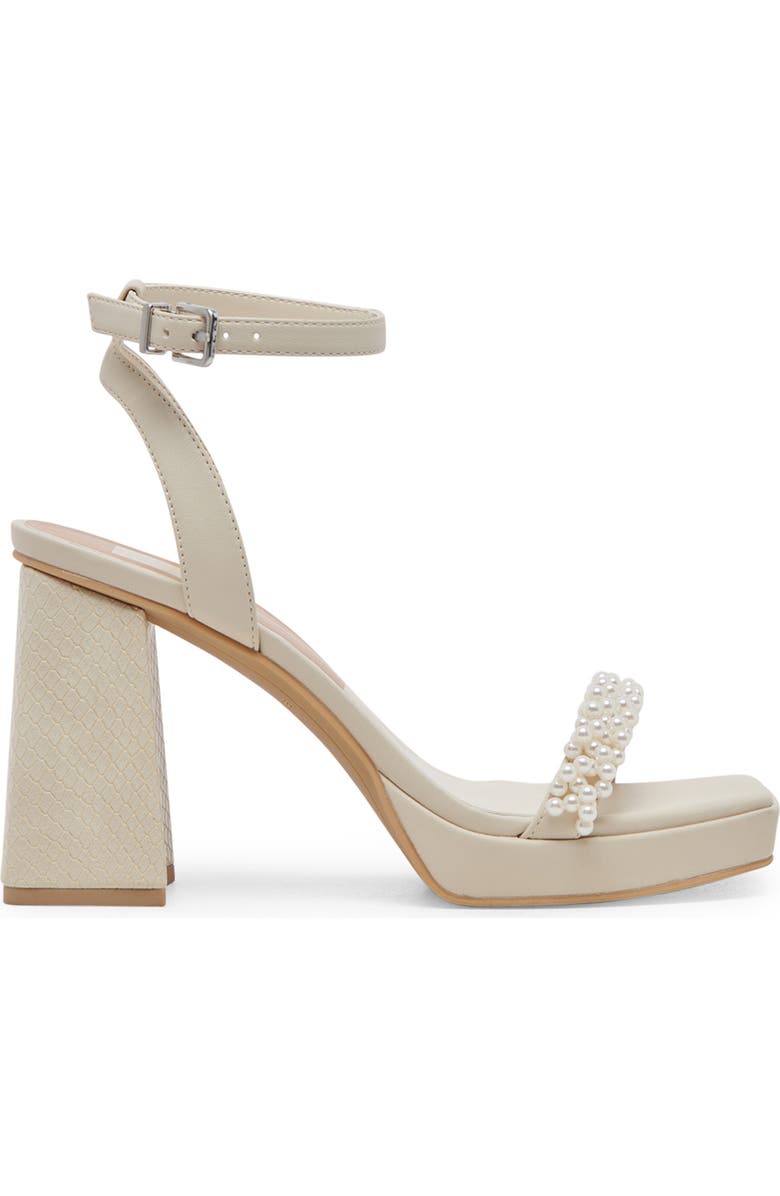 Dolce Vita Adilyn Imitation Pearl Platform Sandal, Alternate, color, Vanilla Pearls