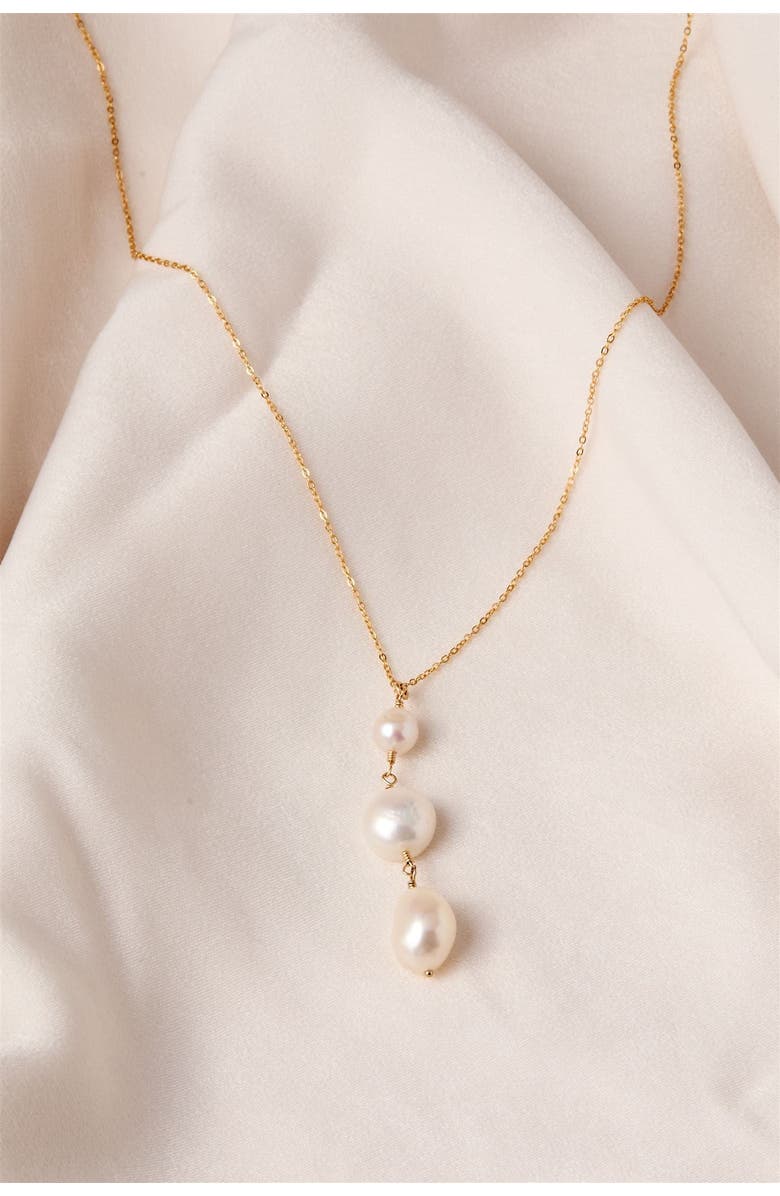 Set & Stones Clove Pearl Drop Necklace, Alternate, color, Gold