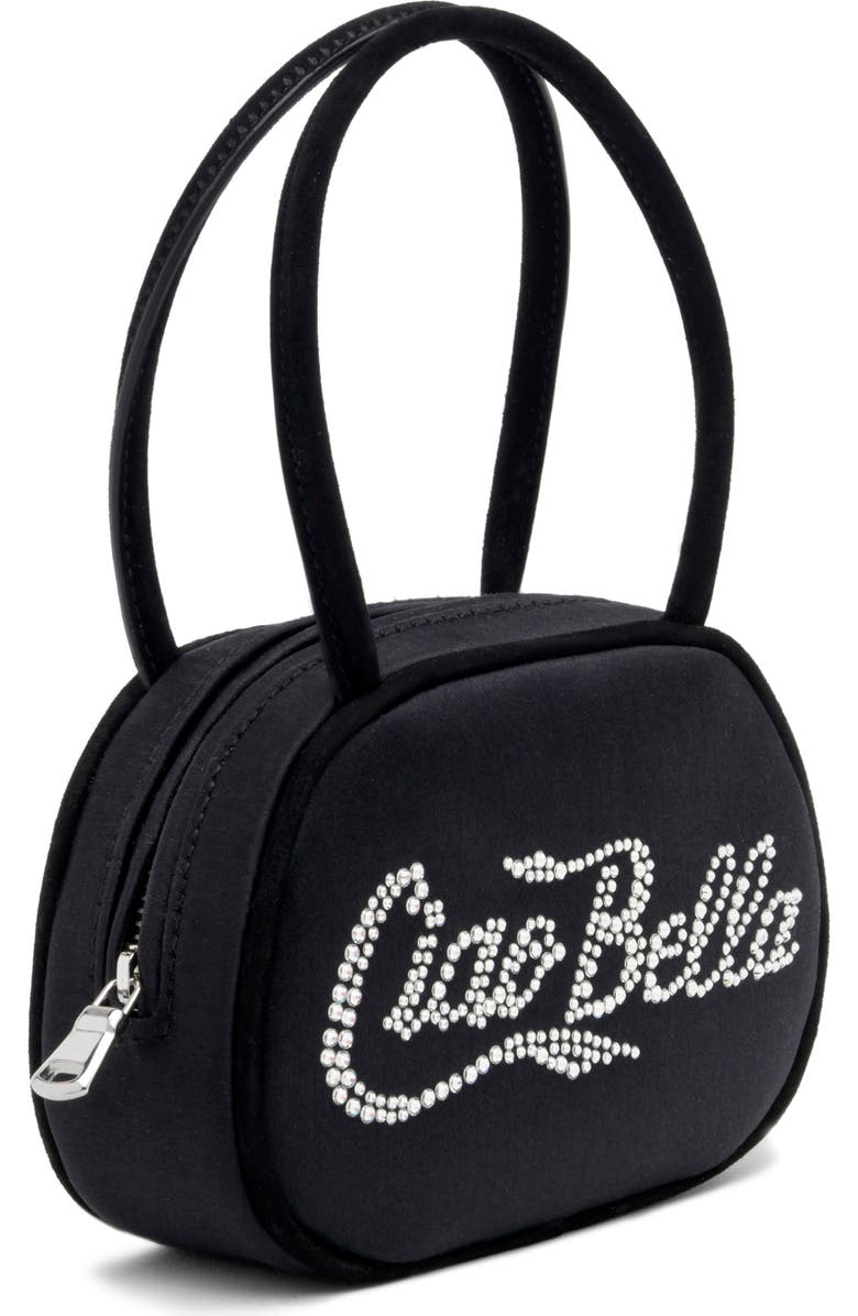 Amina Muaddi Ciao Bella Crystal Embellished Top Handle Bag, Alternate, color,