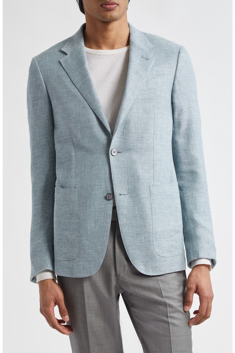 Fairway Crossover Linen Blend Sport Coat, Main, color, BR BLU SLD