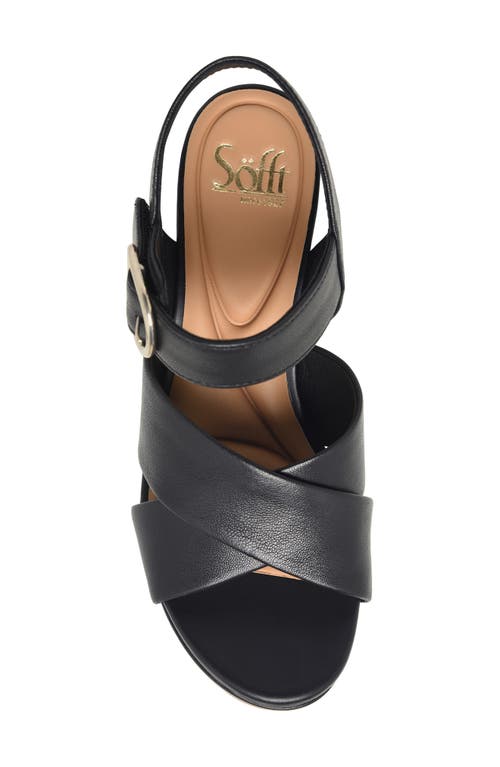 Söfft Lizzie Ankle Strap Platform Sandal In Black