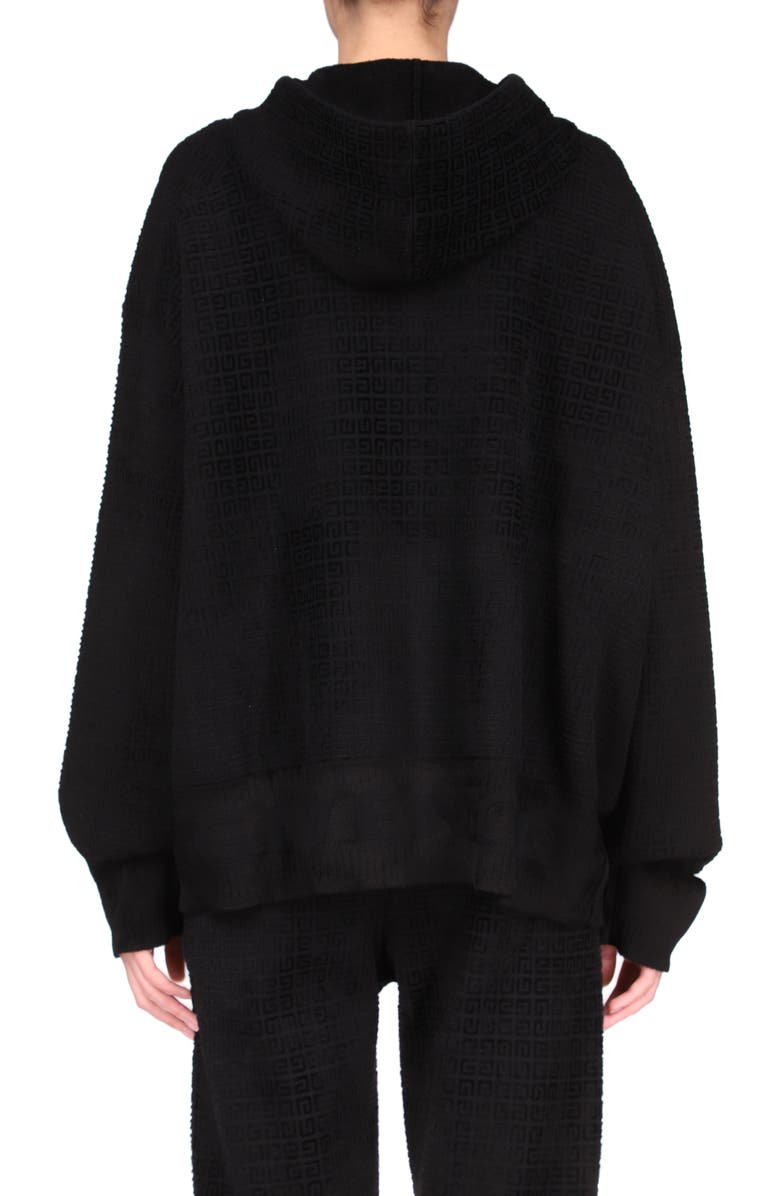 Givenchy Logo Knit Hoodie, Alternate, color, 