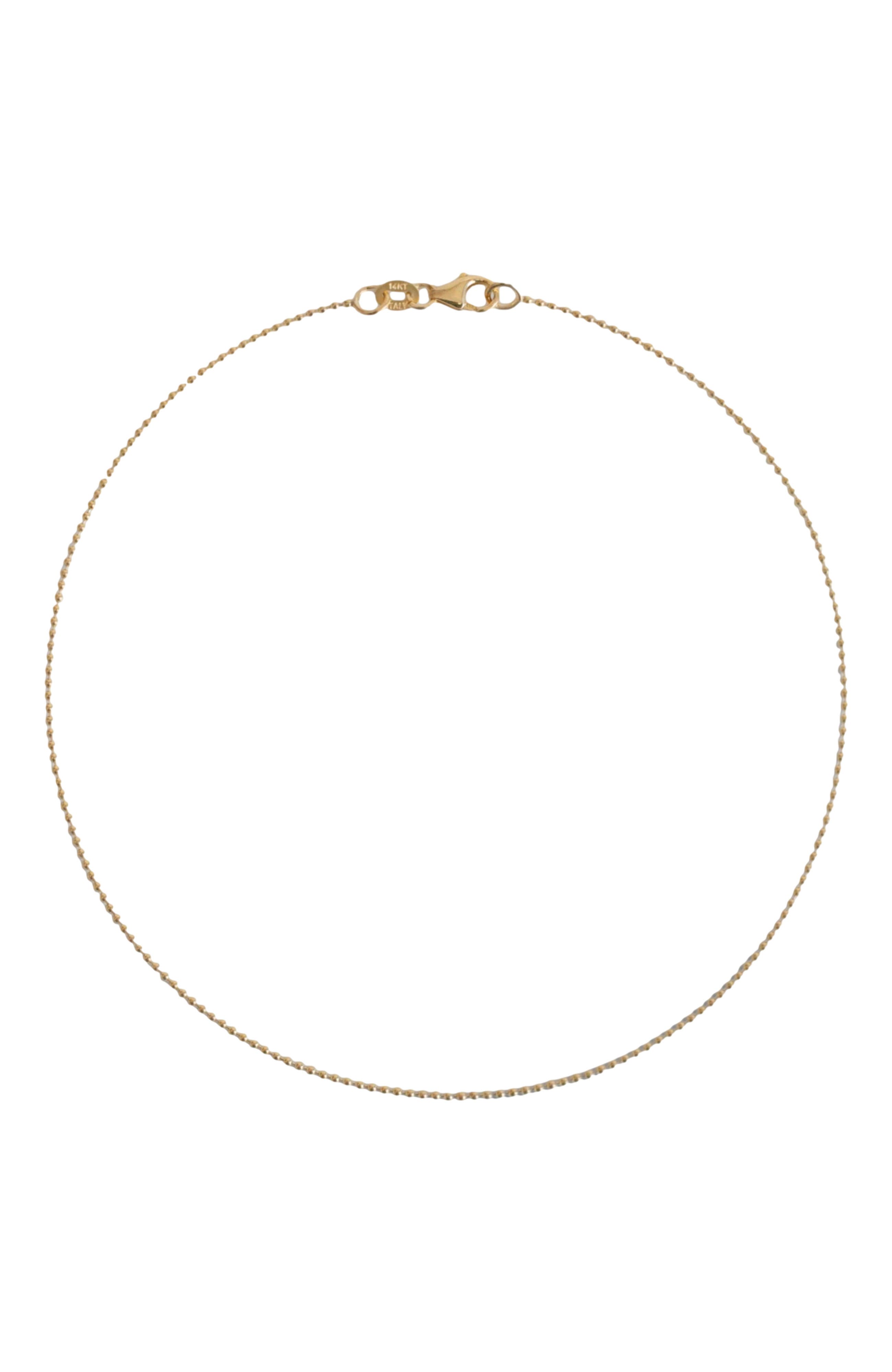 Kinn Beaded Chain Anklet in Gold 