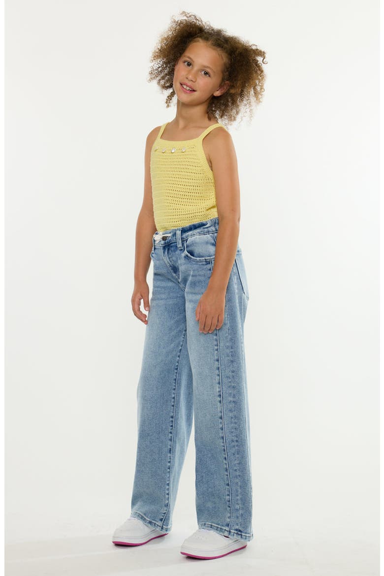 Peyton Low Slung Wide Leg Jeans, Alternate, color, Light Wash