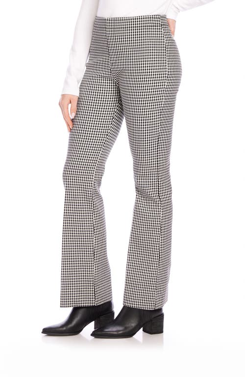 Karen Kane Check Woven Bootcut Pants