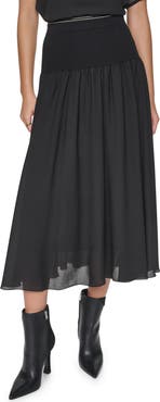 DKNY Mixed Media Skirt