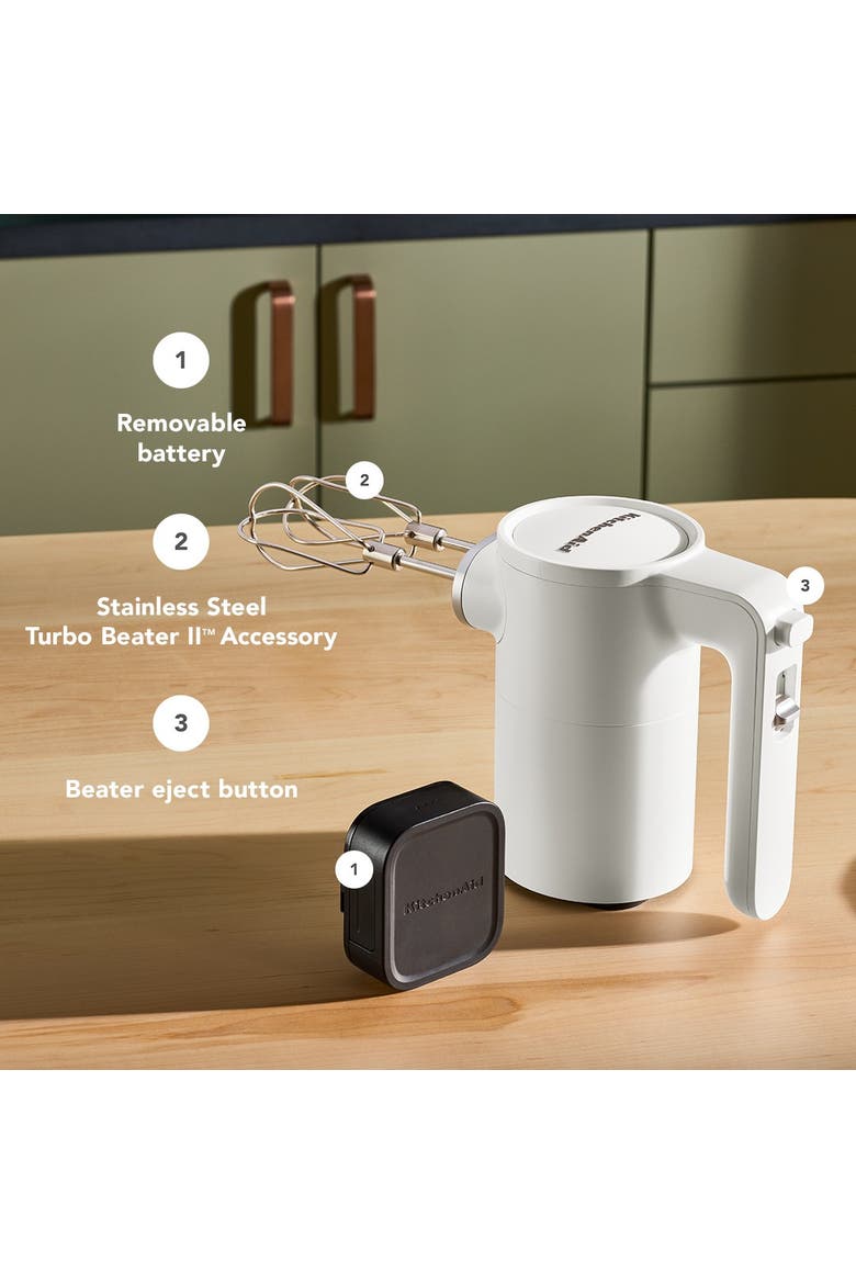 Go Cordless Hand Mixer - battery included, Alternate, color, Porcelain White