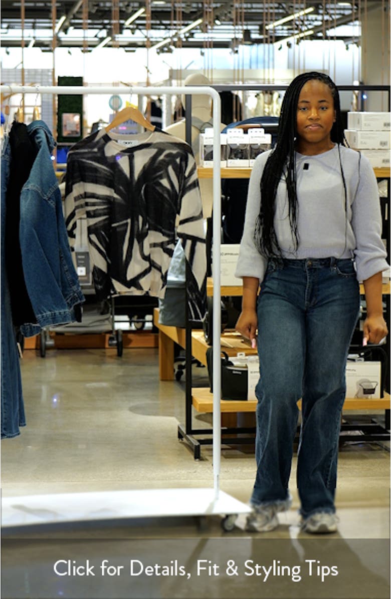 Abstract Floral Cotton Blend Sweater, sales video thumbnail