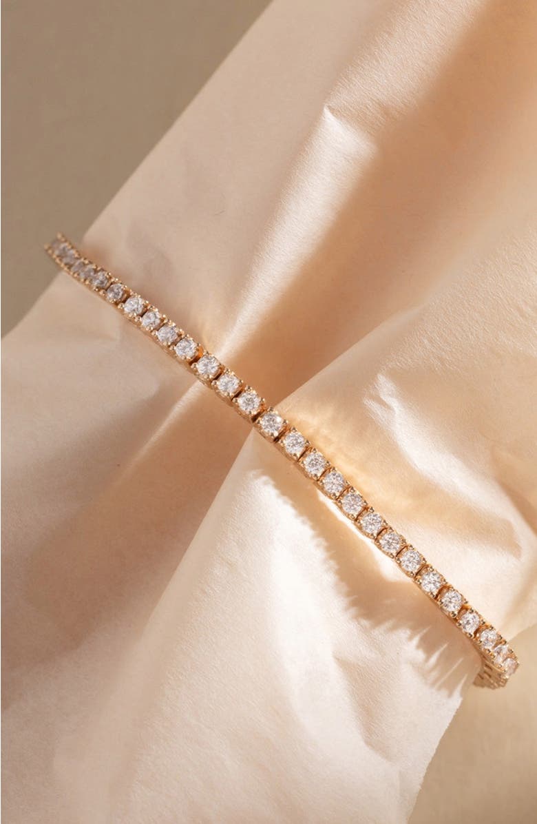 MADE BY MARY CZ Prong Set Tennis Bracelet, Alternate, color, Silver