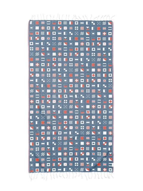 Oversized 37" x 71" Preppy Turkish Beach Towel by Ramus & Co