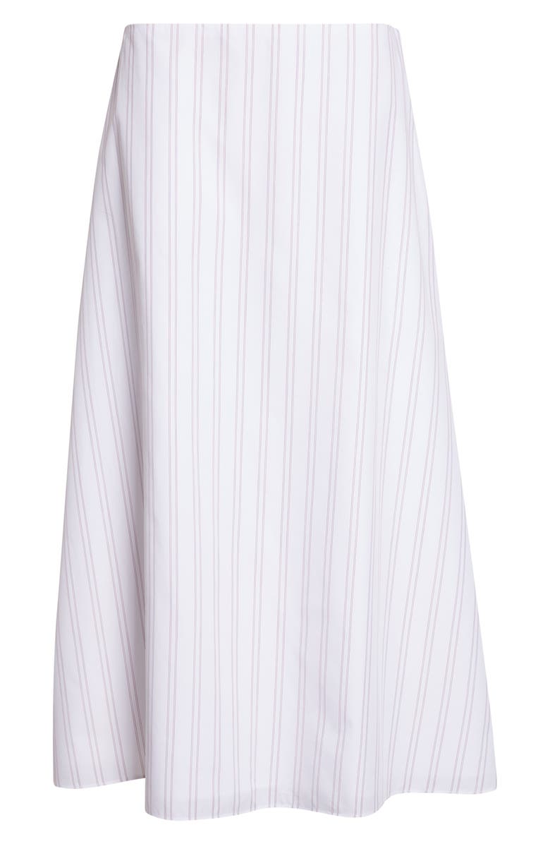 TWP Stripe Cotton A-Line Skirt, Main, color, White / Wine