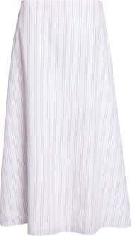 TWP Stripe Cotton A-Line Skirt