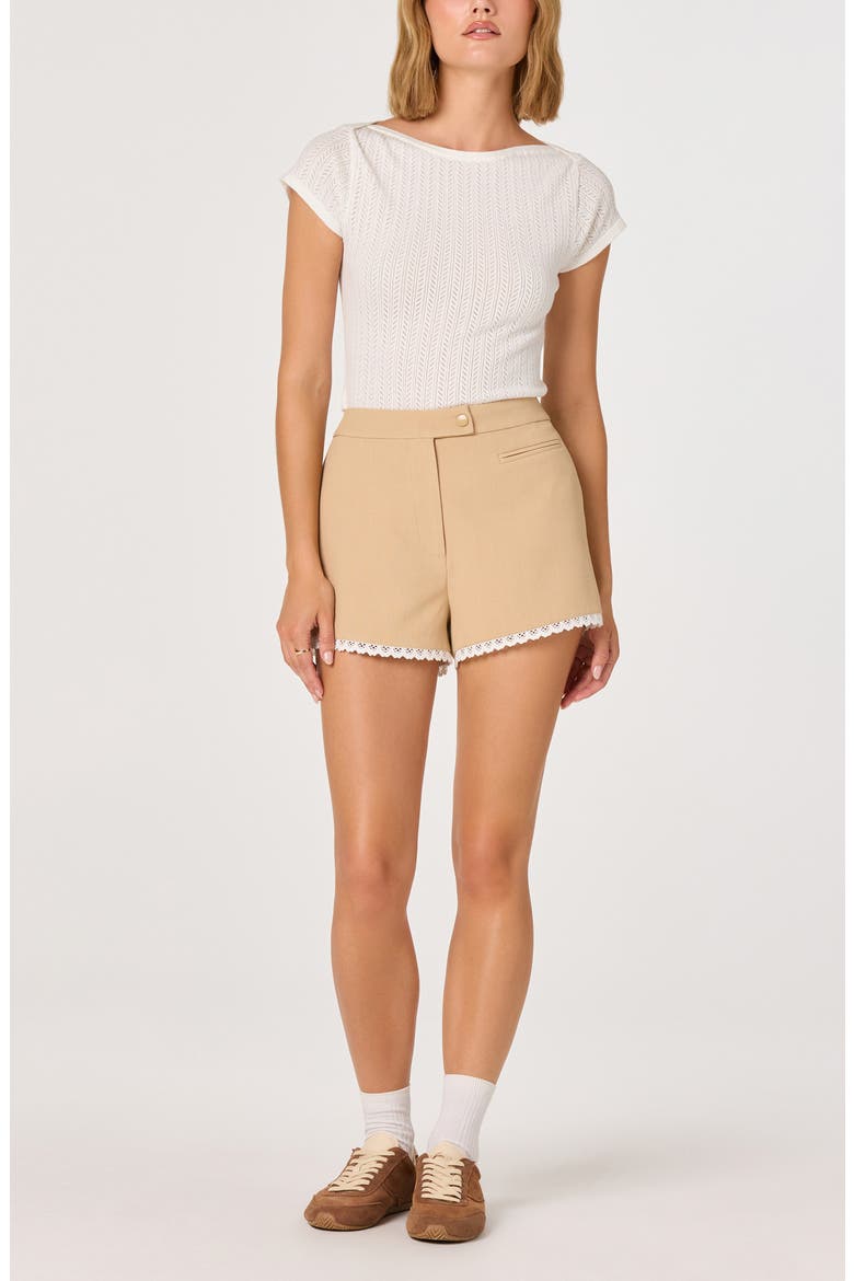 Kya Mini Shorts, Alternate, color, TAUPE