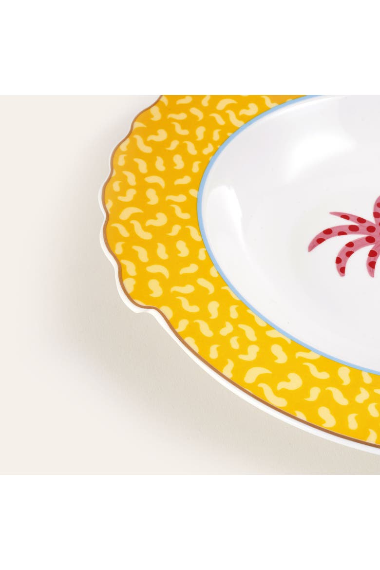 Porcelain Supplate and Bowl 2 Pcs Set, Alternate, color, Yellow