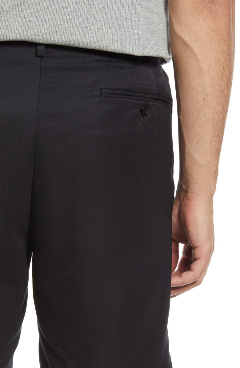 Berle Microfiber Self Sizer Flat Front Shorts, Alternate, color, Black