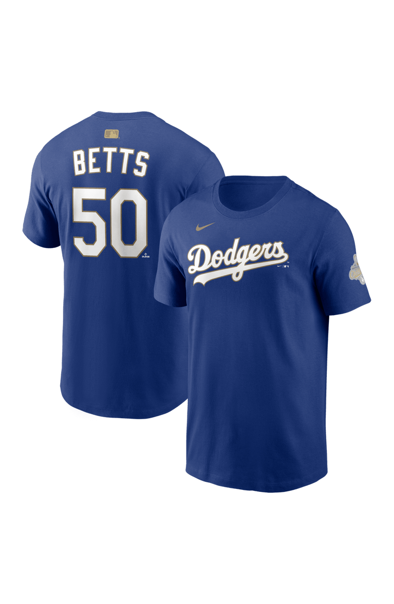 Nike Men's Nike Mookie Betts Royal Los Angeles Dodgers 2026 Gold Collection Name & Number T-Shirt, Main, color, Royal