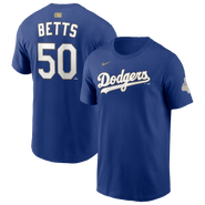 Nike Men's Nike Mookie Betts Royal Los Angeles Dodgers 2026 Gold Collection Name & Number T-Shirt