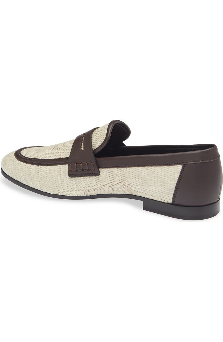 Brunello Cucinelli Techno Raffia Penny Loafer, Alternate, color, C112 Corda