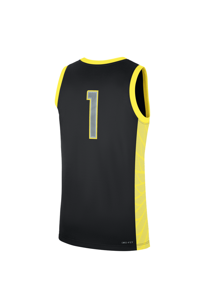 Men's Nike Black Oregon Ducks #1 Alternate Replica Basketball Jersey, Alternate, color, Black