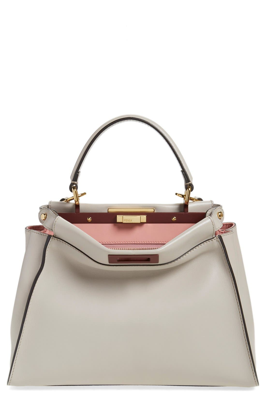 'Peek-A-Boo' Medium Crossbody Bag, Main, color, GREY POWDER/ROSE