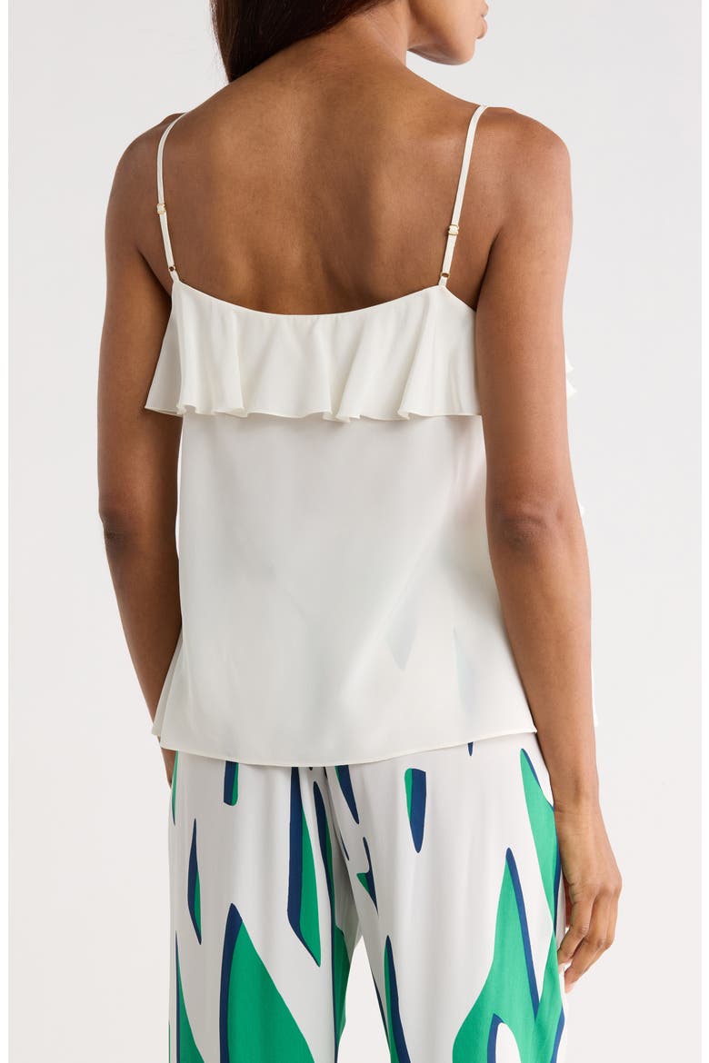 Eleni Ruffle Silk Crop Camisole, Alternate, color, IVORY