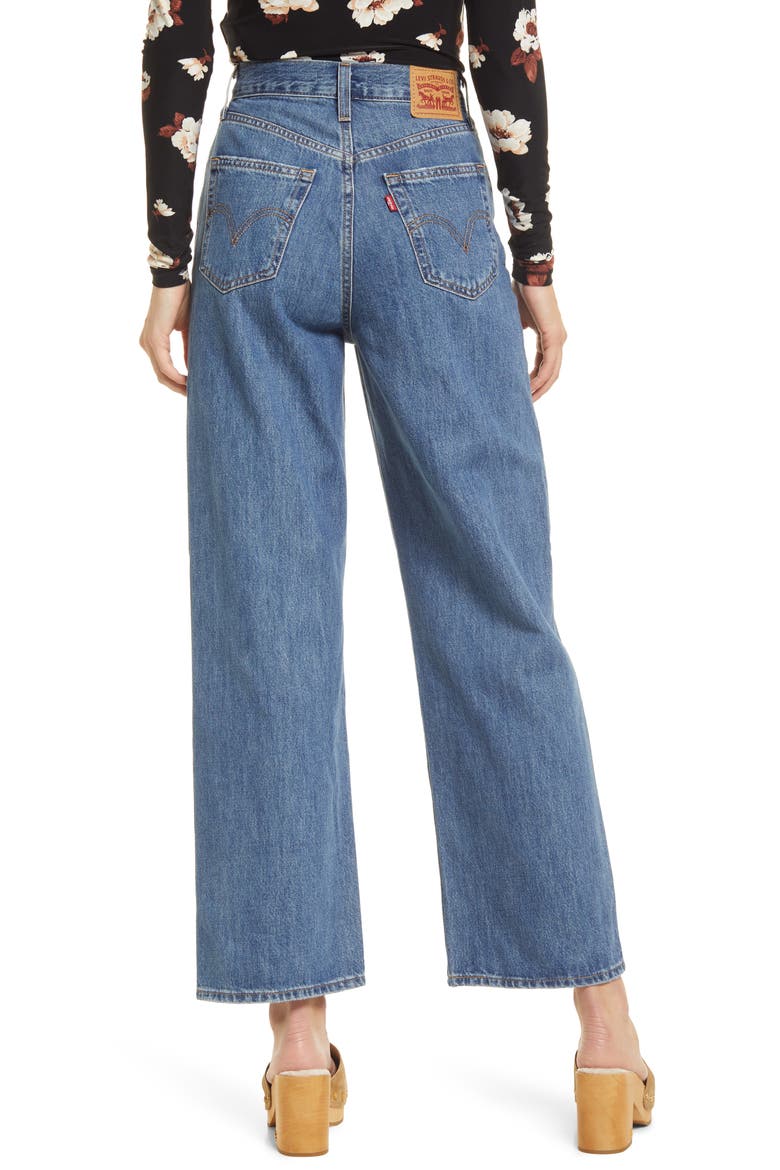 LEVIS High Waist Wide Leg Distressed Jeans, Alternate, color, QUITE CHURLISH
