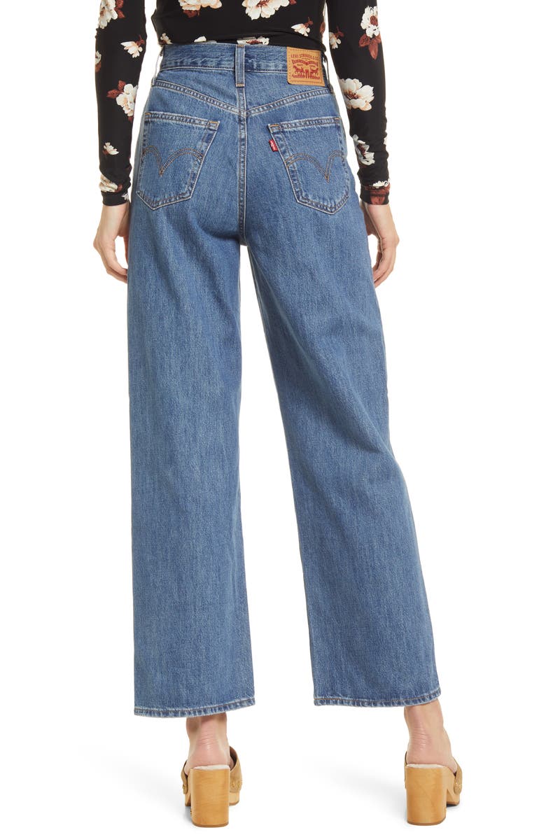 Levi's<sup>®</sup> LEVIS High Waist Wide Leg Distressed Jeans, Alternate, color,