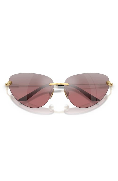 Versace 64mm Oversize Rimless Gradient Cat Eye Sunglasses