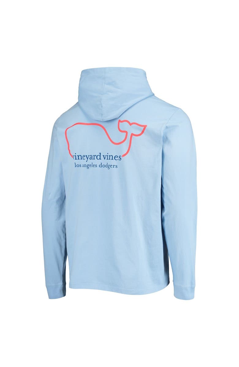 vineyard vines Men's Vineyard Vines Light Blue Los Angeles Dodgers Logo Hoodie Long Sleeve T-Shirt, Alternate, color, Light Blue