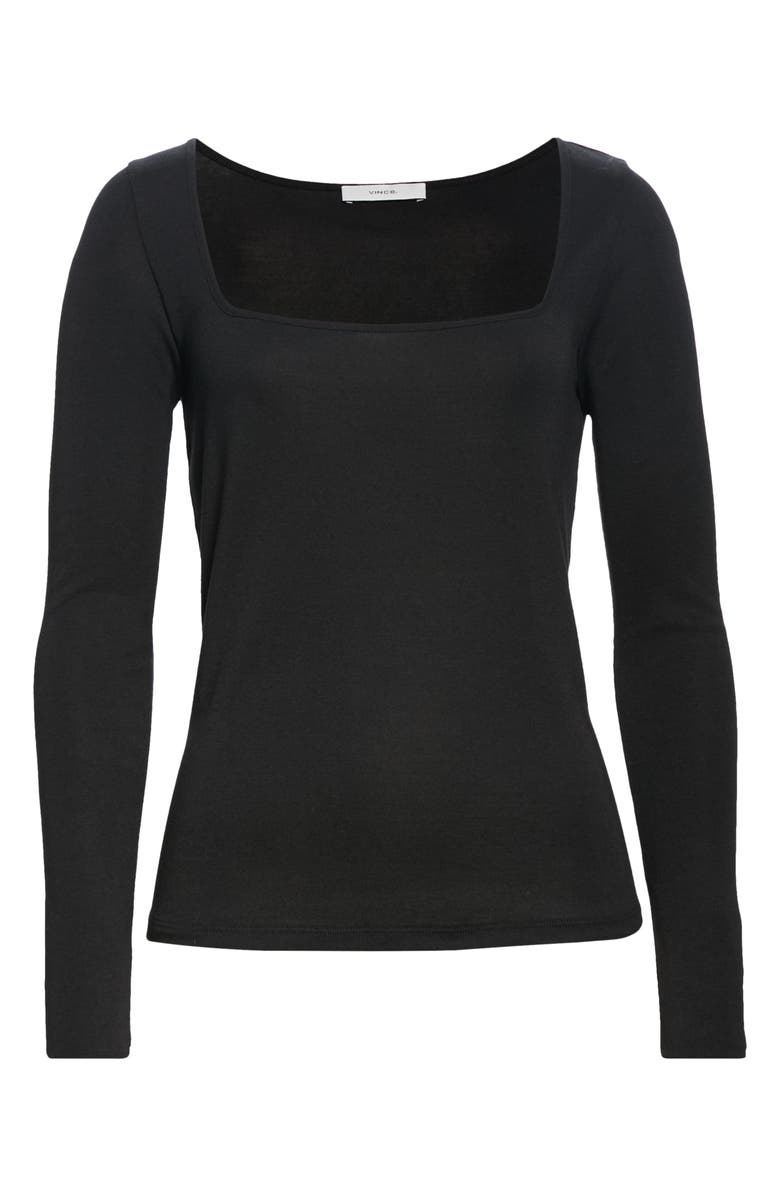 Vince Square Neck Long Sleeve Top, Alternate, color, 
