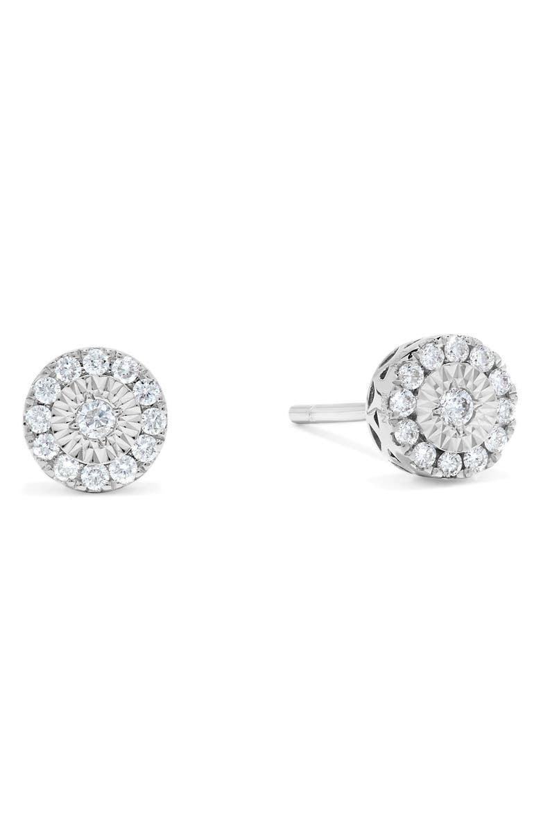 H.J. Namdar Miracle Diamond Halo Earrings, Main, color, 