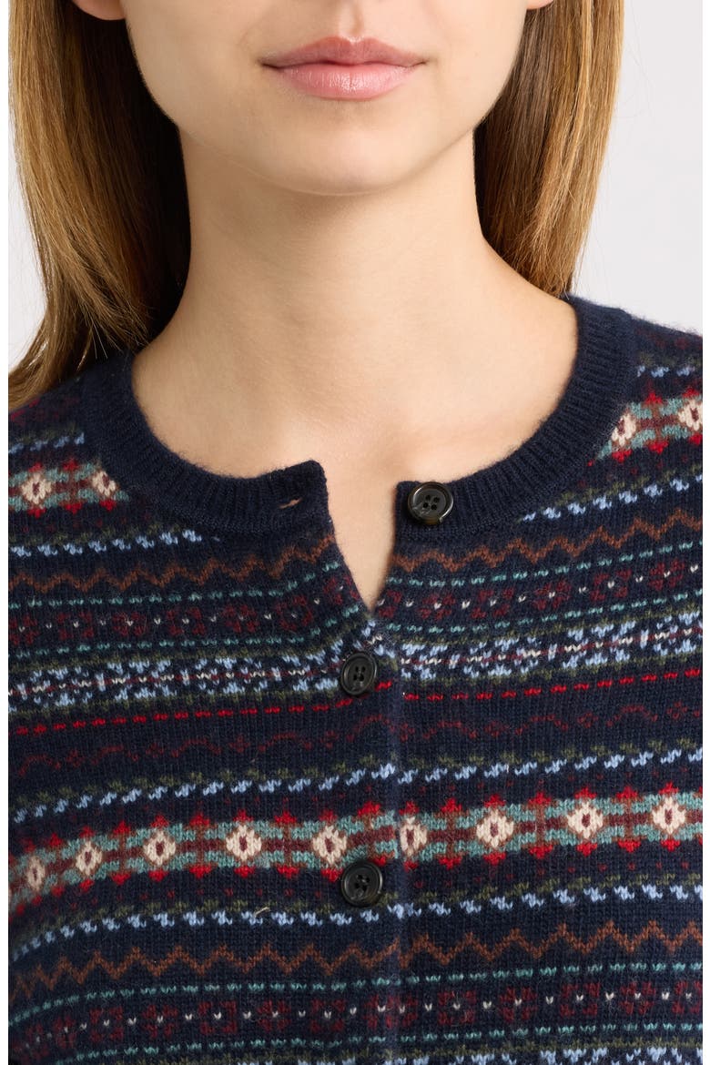 Faustine Fair Isle Cardigan, Alternate, color, NAVY DASHWOOD FAIR ISLE