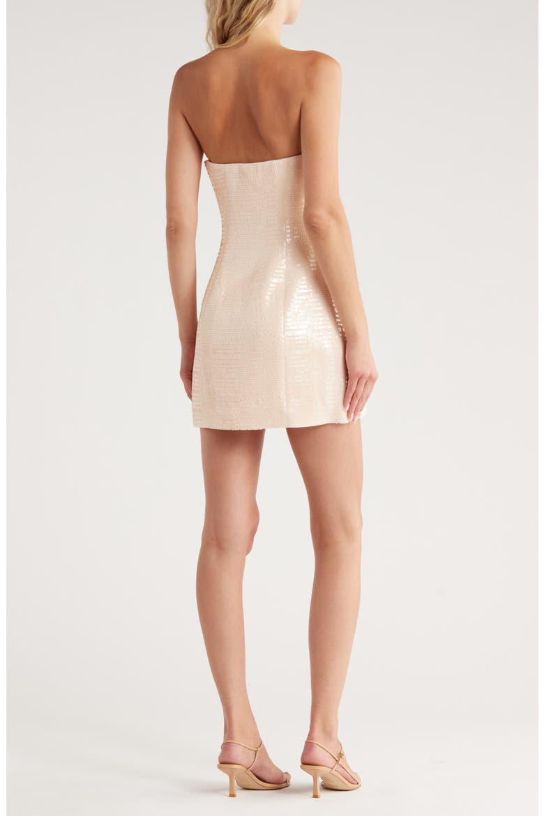 Elsie Strapless Sequin Minidress, Alternate, color, BLUSH