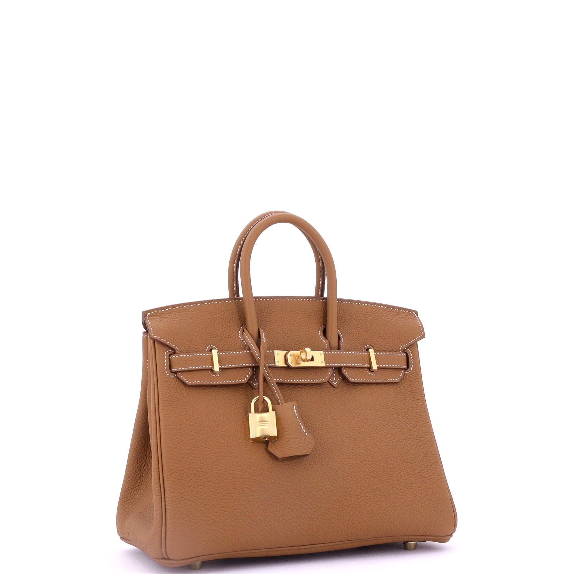 Pre-Owned Hermes Birkin Handbag Brown Togo with Gold Hardware 25, Alternate, color, 