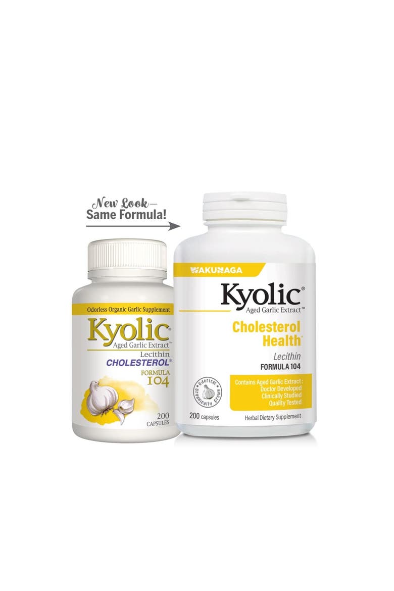 Aged Garlic Extract Formula 104, Cholesterol Health, 200 ct Capsules, Alternate, color, None