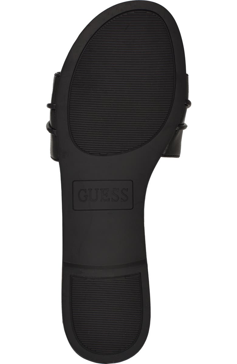 GUESS <p>Flynzy Faux Leather Slide Sandal (Women)</p>, Alternate, color, Black