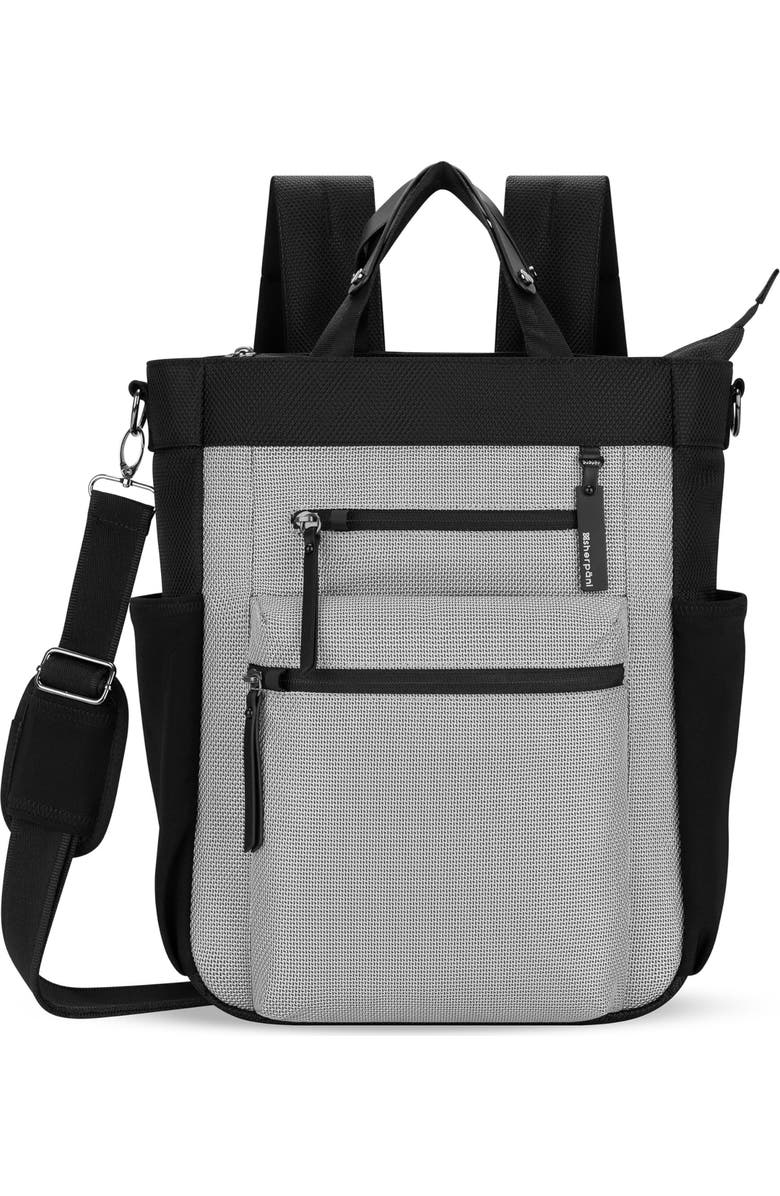 Sherpani Soleil Anti-theft Tote/Backpack/Crossbody, Teal, Main, color, Sterling