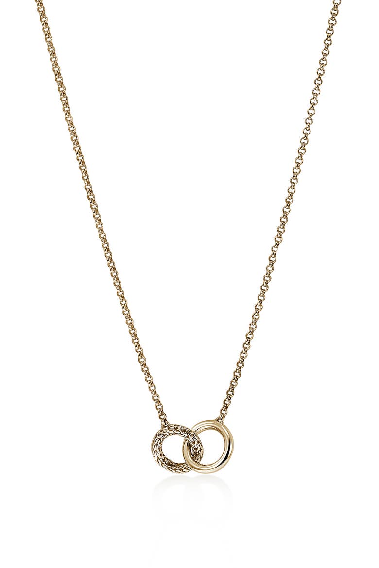 Essentials 14k Gold Linked Necklace, Main, color, GOLD